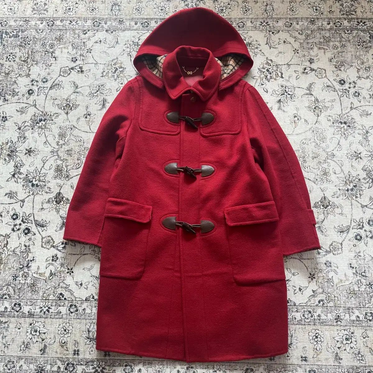 95 DAKS トグルボタン ダッフルコート レッド