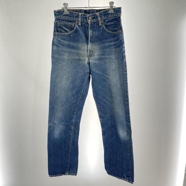 【中古】70s ヴィンテージLEVI'S 505-0217 USA製 デニムパンツ サイズW29×L31 トップボタン裏5 両面タブビッグE不均等V シングルステッチ[91]