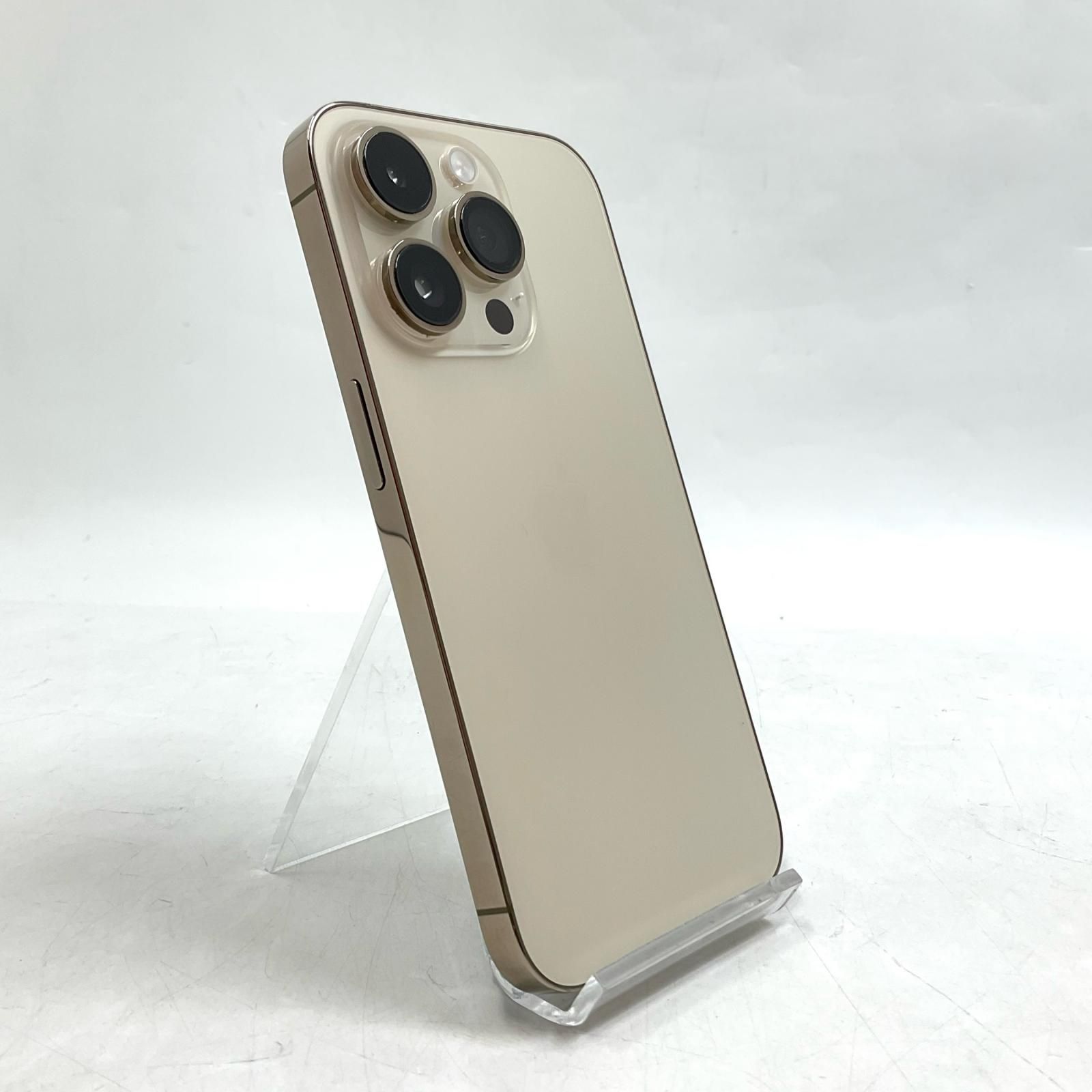 【全額返金保証】【最速発送】 iPhone 14 Pro 128GB ゴールド SIMフリー 白ロム 動作確認済 77%