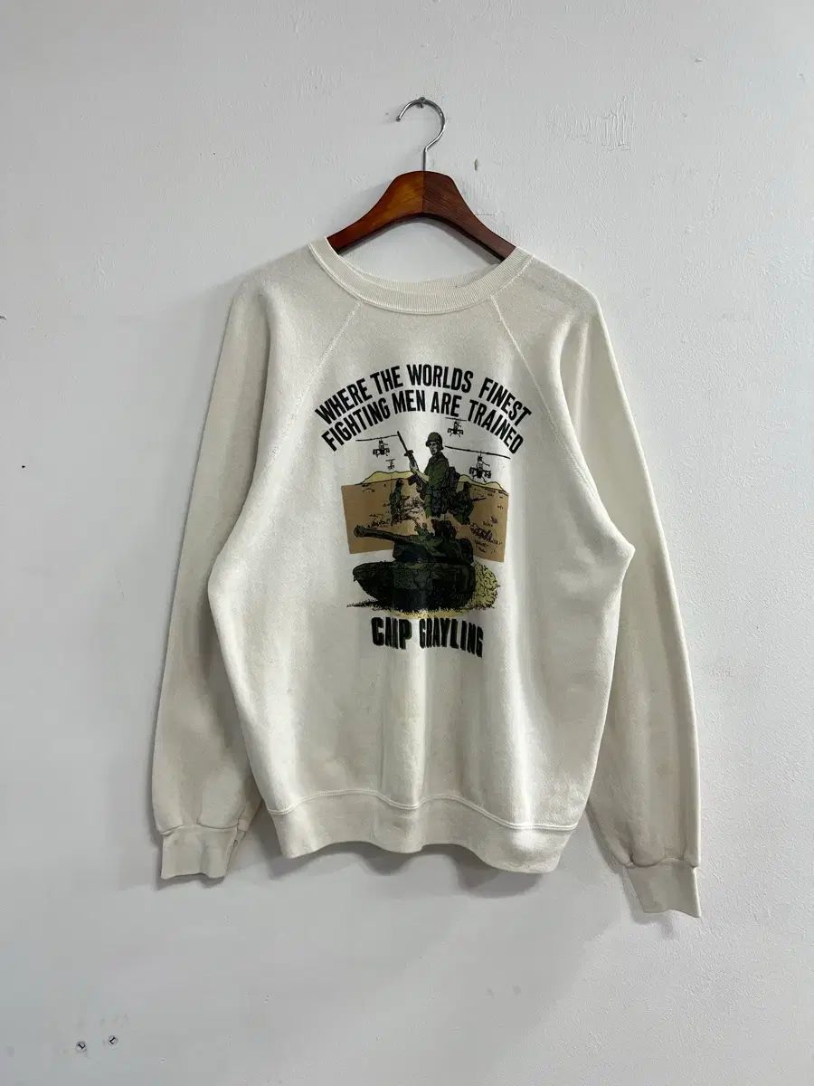 ヴィンテージ 80s ミリタリー キャンプ スウェットシャツ