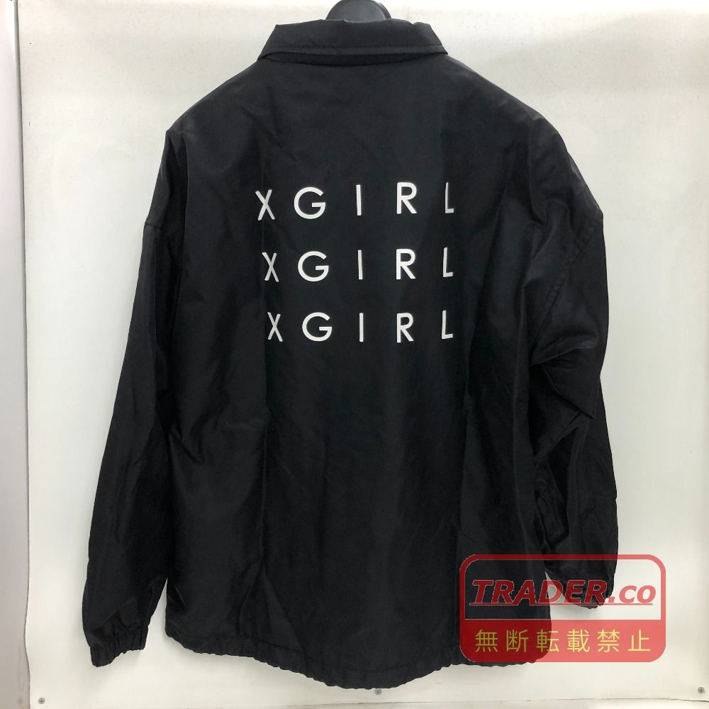 02w25627 エックスガール X-girl ナイロンコーチジャケット ブラック 