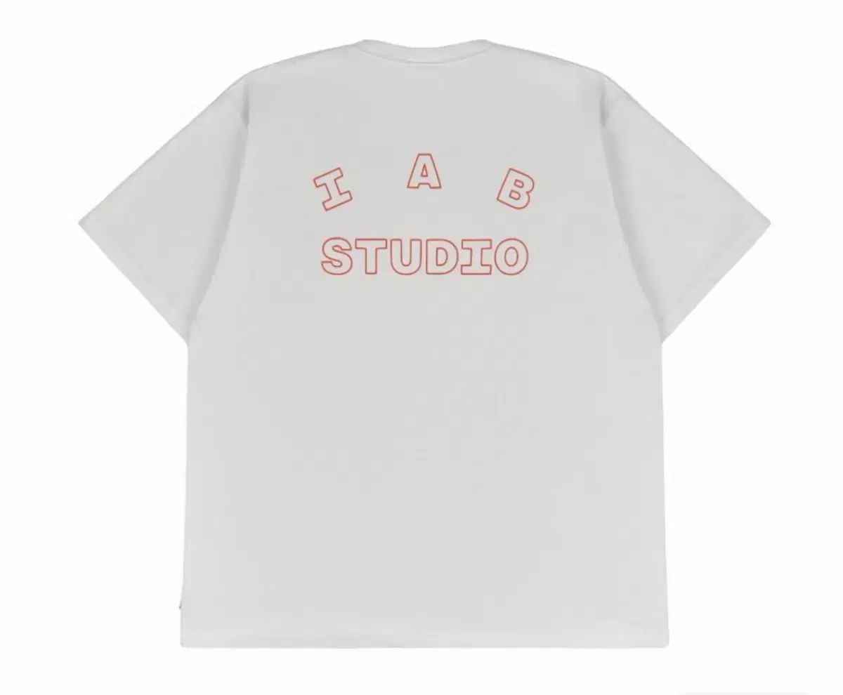 XL IAB Studio アイエプスタジオ Tシャツ LINE ロゴ 白 オレンジ