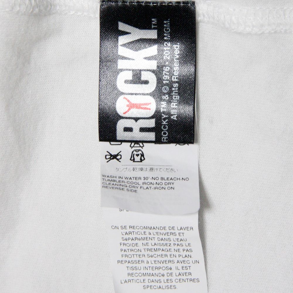 【ドルチェ&ガッバーナ】Tシャツ メンズ 48 L 極美品 白 ロッキー コラボ イタリア製 Vネック 2012年 カットオフ コットン100% 半袖 【ドルチェ&ガッバーナ】Tシャツ メンズ 48 L 極美品 白 ロッキー コラボ イタリア製 Vネック 2012年 カットオフ コットン100% 半袖