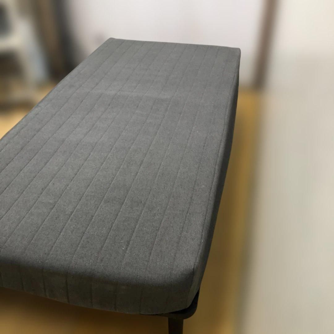 ニトリ 脚付きマットレス コット2 シングル ダークグレー 中古 使用感あり ベッド フレーム付 一人暮らし 来客用 寝具 260121-1