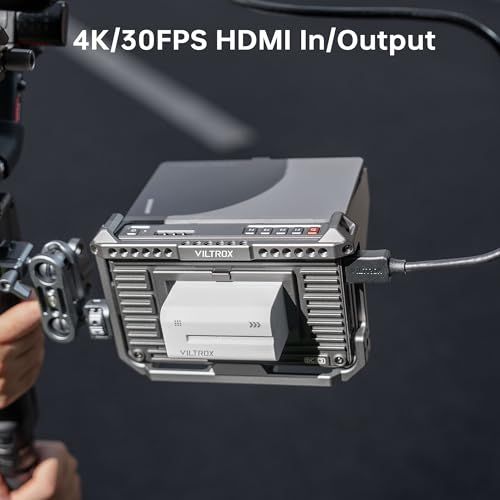 VILTROX 2000nits カメラ フィールドモニター＆ リグケージキット、4K HDMI タッチスクリーン 6 インチ カメラモニター 3D LUT ビデオモニタ 波形アナモル フィックピーキング (DC-X2 ケージ リグキット)/ 8344ff05