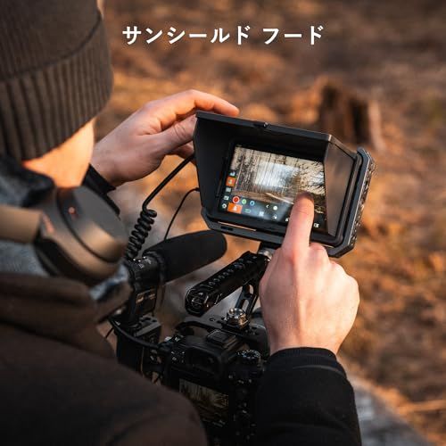 VILTROX DC-X2 高輝度2000nits カメラ フィールドモニター 6インチ タッチ式 外部モニター カメラ 4K HDMI フル HD 1920x1080 カメラモニター 3D LUT RGB波形 サンシェードフードとバッテリー e7a490f4