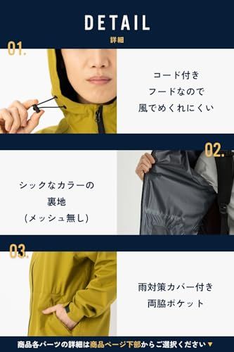 [ベンケ] 【リュックも濡れない】 レインウェア 上下セット メンズ 【耐水圧20,000mmで大雨でも快適】 防水 雨具 自転車 カッパ レインパンツ 登山 釣り 【止水テープ採用】 通勤 通学 [ 収納袋ありｘ 40Lリュック対応]/ 61e401c6