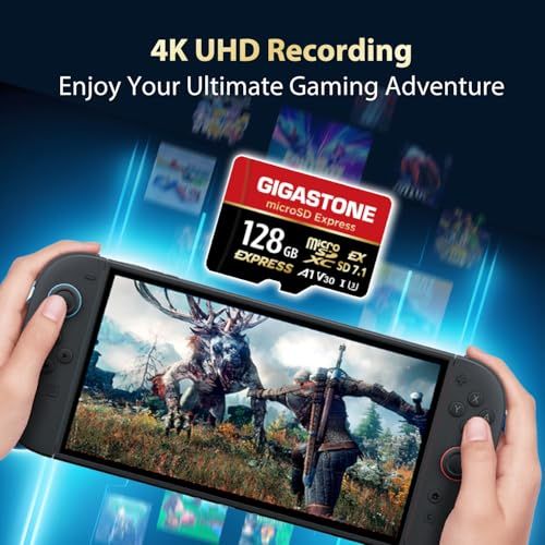【Switch 2 専用設計】GIGASTONE microSD Express microSDカード 128GB SD7.1 読み取り速度/書き込み速度最大 880/500MB/s A1 V30 U3/ b3f9533d