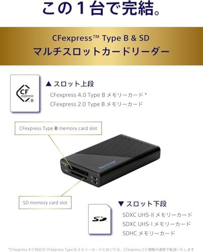 Nextorage 日本メーカー CFexpress Type Bメモリーカード/SDカード対応 マルチスロットカードリーダー USB 10Gbps USB3.2 Gen2 NX-MFB1SE ネクストレージ/ c7373bf7 Nextorage 日本メーカー CFexpress Type Bメモリーカード/SDカード対応 マルチスロットカードリーダー USB 10Gbps USB3.2 Gen2 NX-MFB1SE ネクストレージ/ c7373bf7