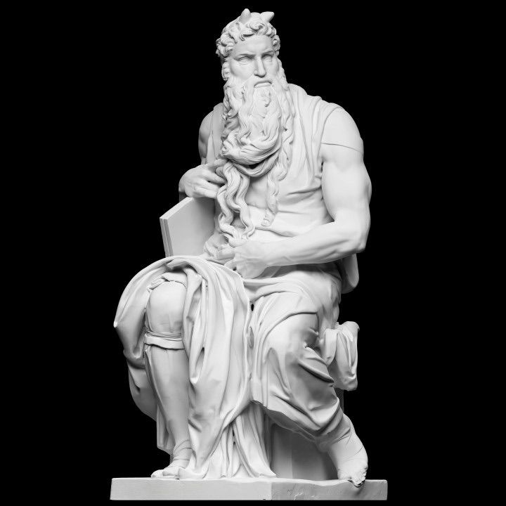 H24cm ミケランジェロのモーセ ギリシャ彫刻ミニチュア 置物 デッサン 