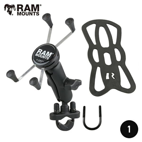 RAM MOUNTS ラムマウント マウントセット Xグリップ&U字ハンドルバークランプ ファブレット用 テザー付き ブラック RAM-B-149Z-UN10U送料無料 f26ae0ae