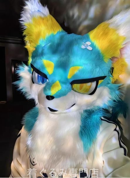 犬　猫　着ぐるみ ヘッド全頭　ヘッド ケモノ ファースーツ ぬいぐるみ コスプレ コスチューム Kurumi 一点物 C681