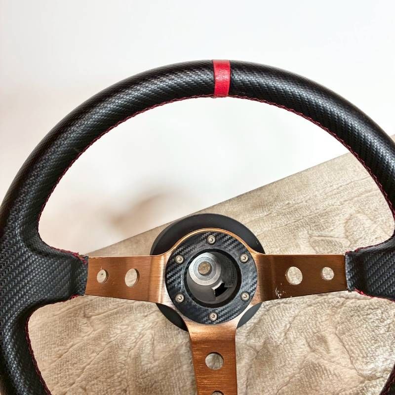 希少】NARDI ナルディ風 ステアリング 3スポーク ディープコーン