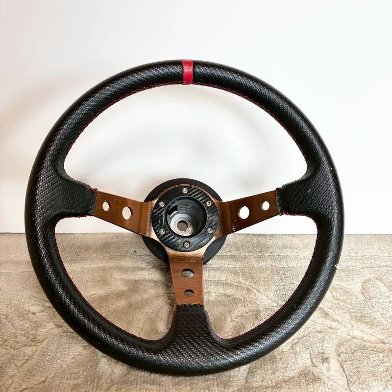 希少】NARDI ナルディ風 ステアリング 3スポーク ディープコーン
