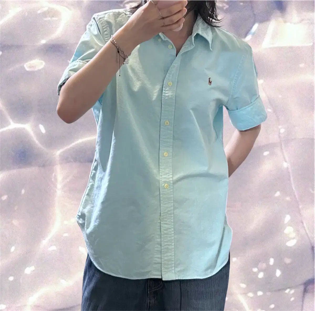 ポロ ラルフローレン 新モデル 半袖シャツ スカイブルー XL