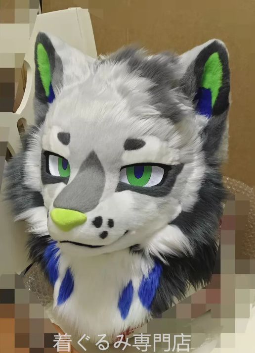 犬　猫　着ぐるみ ヘッド全頭　ヘッド ケモノ ファースーツ ぬいぐるみ コスプレ コスチューム Kurumi 一点物 C683