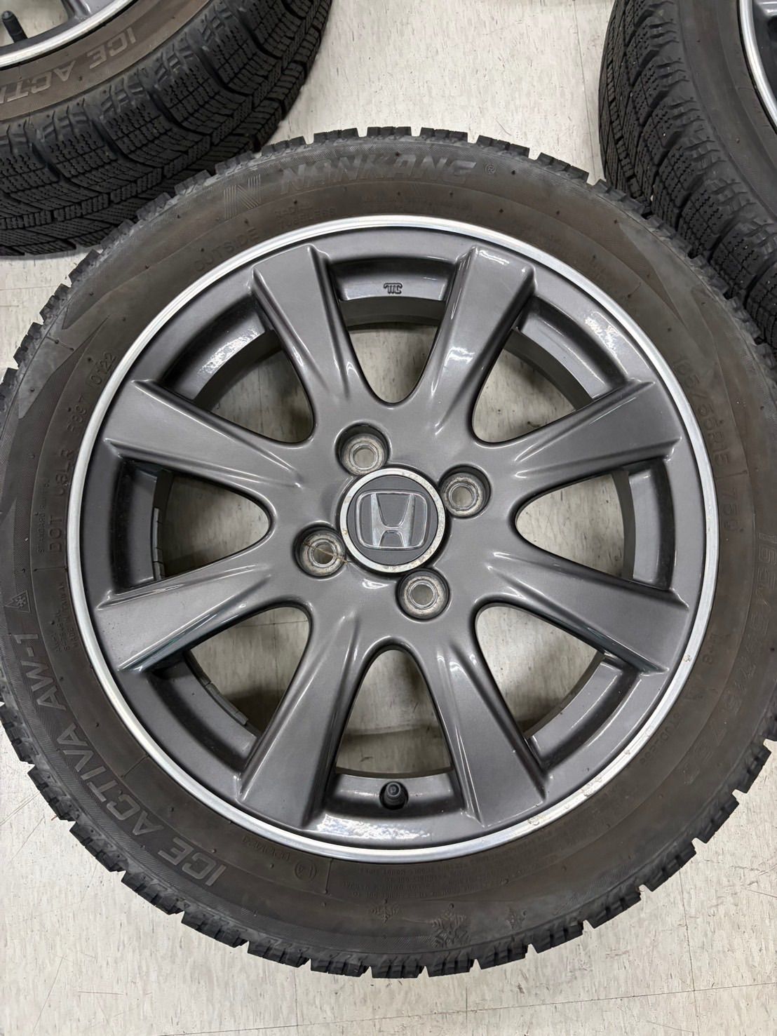 ホンダ純正 15インチ アルミホイール スタッドレス 165/55R15 NANKANG