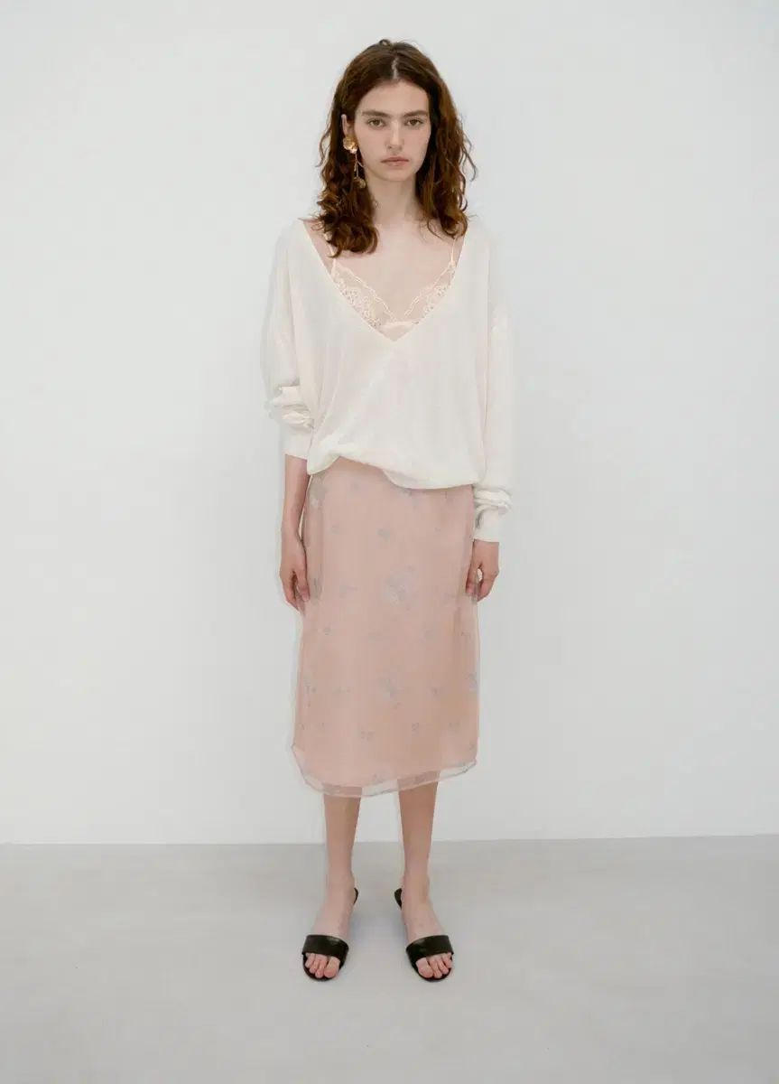 (新品) リーリボン Rosen Skirt - Peach