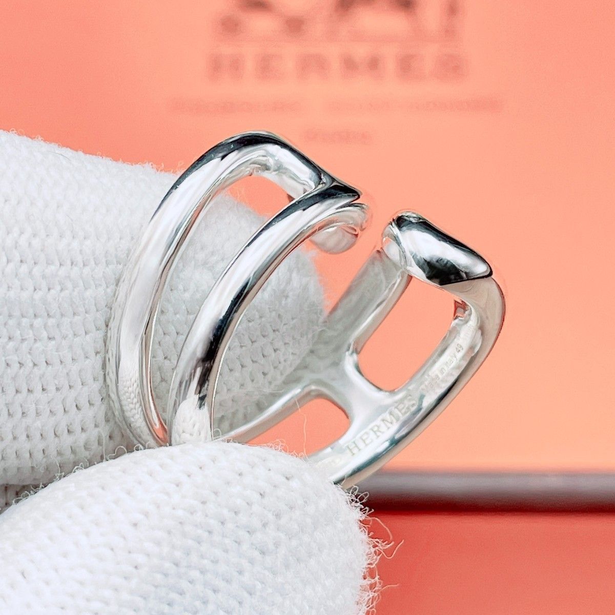 ◇エルメス◇新品仕上済 HERMES シェーヌダンクル ツイスト リング 