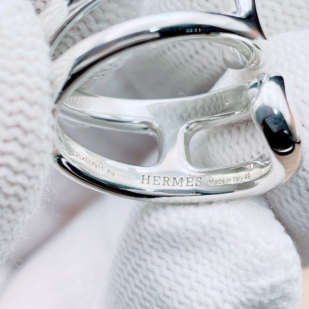 ◇エルメス◇新品仕上済 HERMES シェーヌダンクル ツイスト リング 