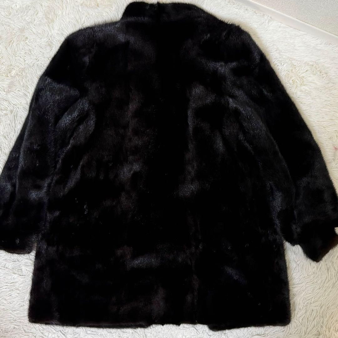 【極美品・13号】 SAGA MINK ファーコート　カラー(ブラック系) 毛艶◎ サガミンク 毛皮 リアルファー SAGA MINK 13号 - メルカリ