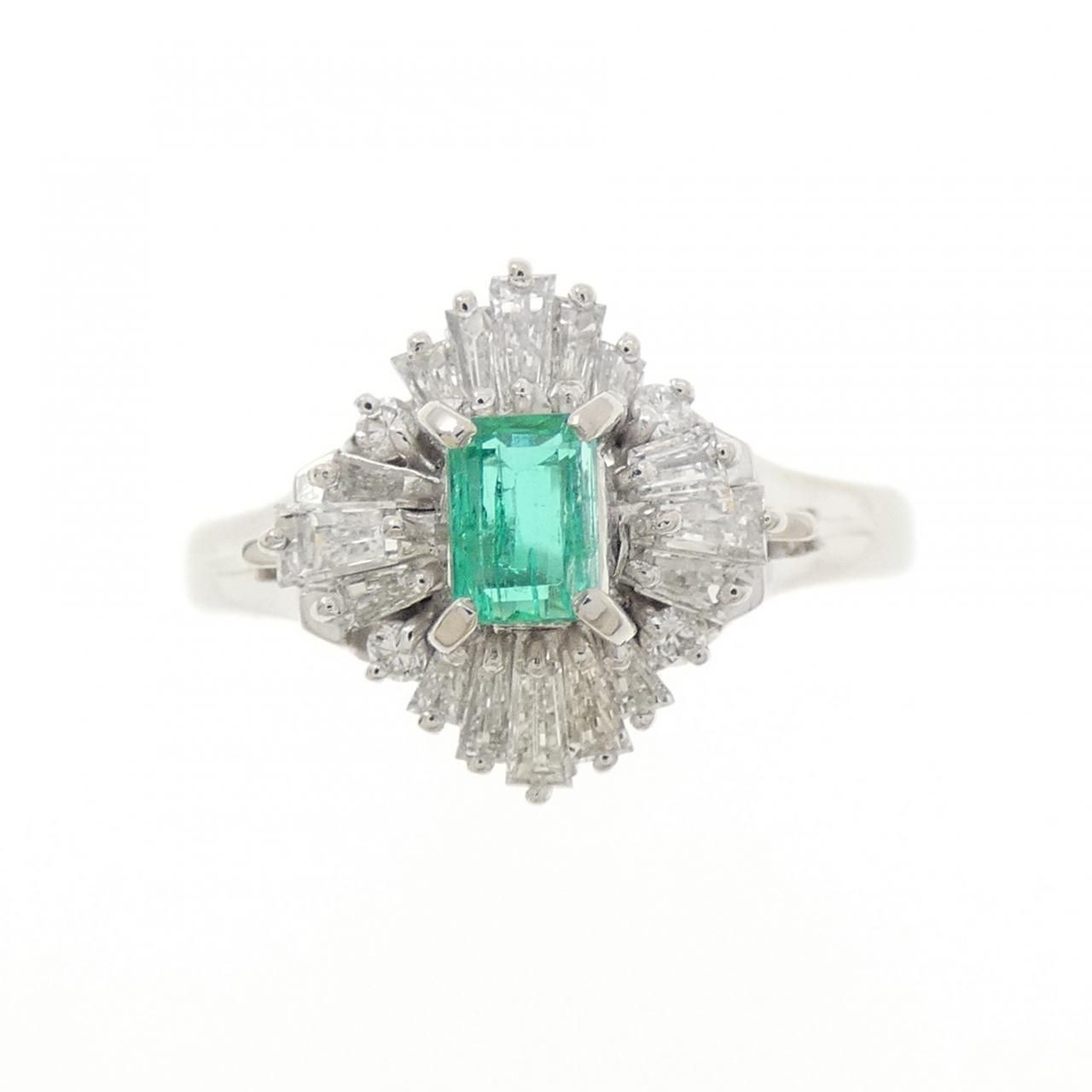 PT900 エメラルド リング 0.23CT - メルカリ