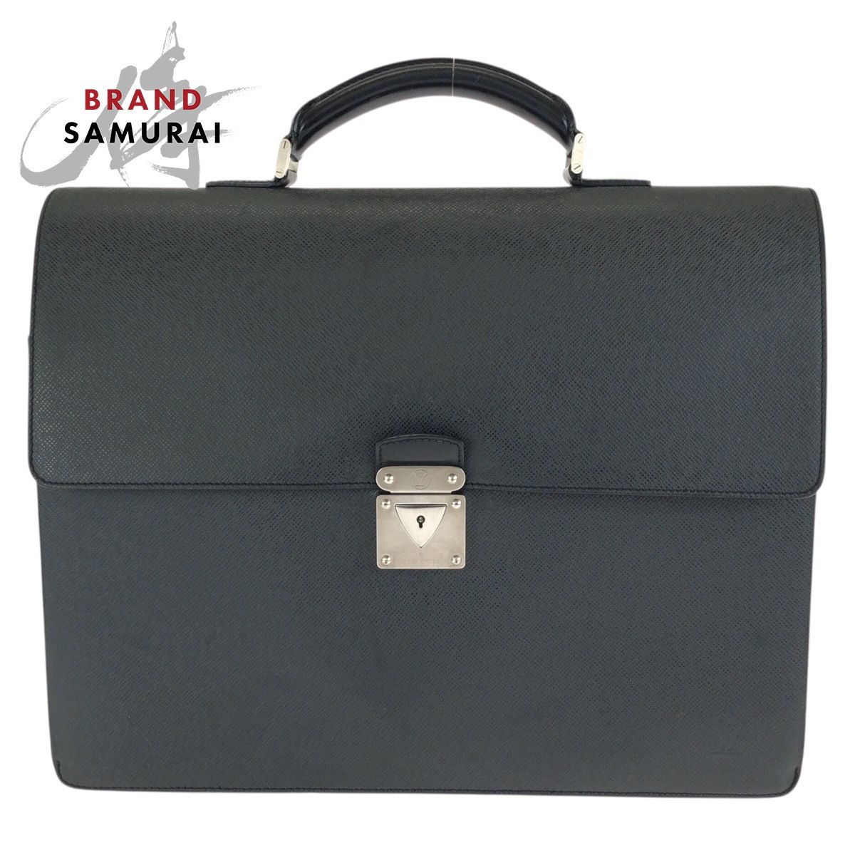 美品 LOUIS VUITTON ルイヴィトン タイガ ロブスト1 ブラック 黒 シルバー金具 レザー M31052 ビジネスバッグ ブリーフケース 602510【中古】