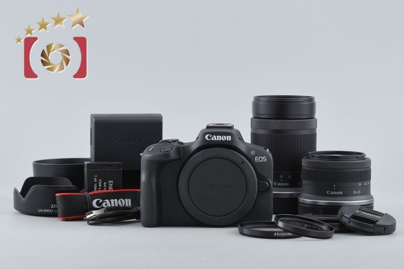 【中古】Canon キヤノン EOS R50 ダブルズームキット ブラック シャッター回数僅少 65,890円