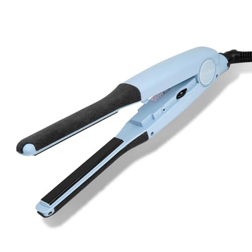 ワンダム ヘアアイロン メンズ ストレート スリム 11mm 自動電源オフ シリコンカバー付属 ライトブルーt 98f2fe52
