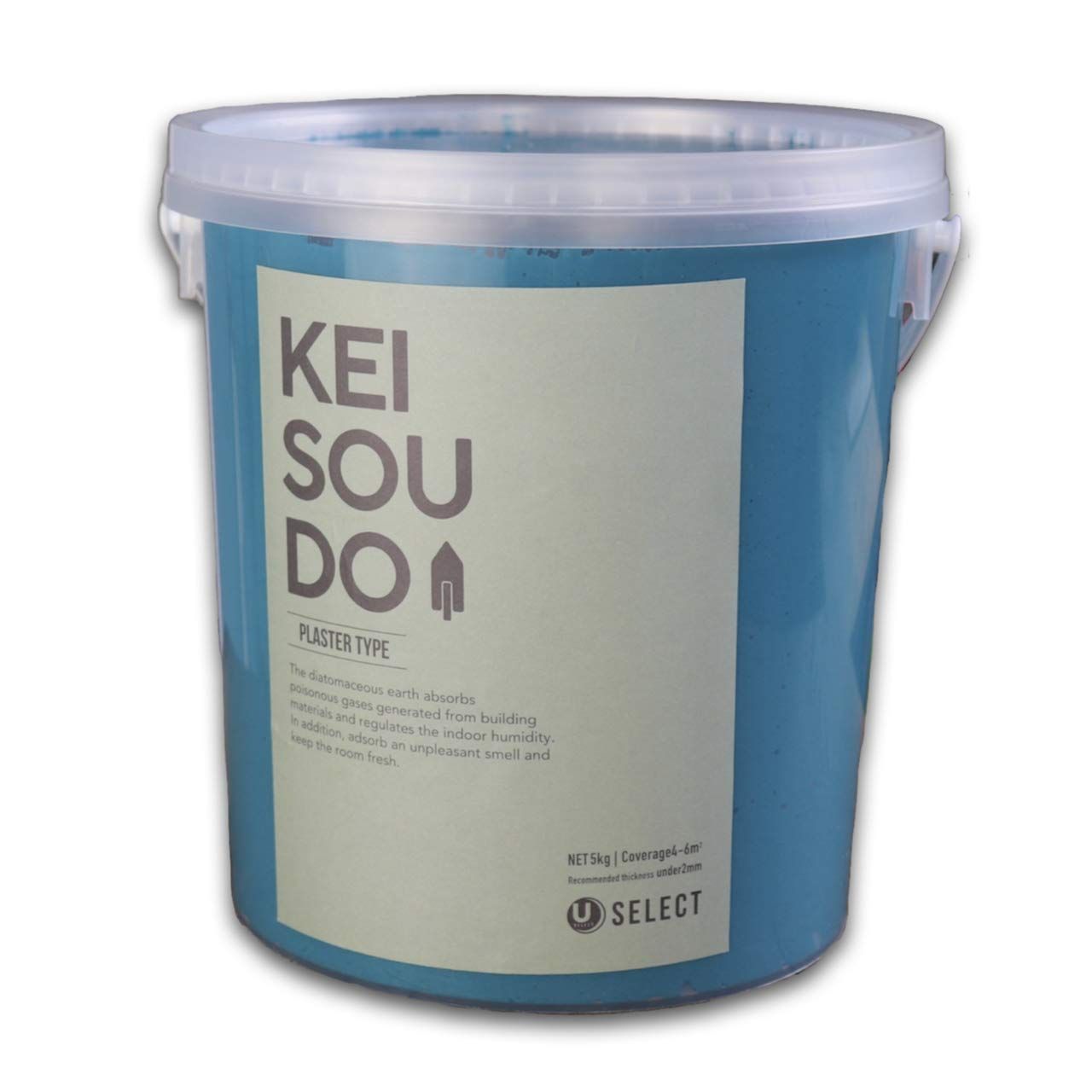 U-SELECT(ユーセレクト) 珪藻土 左官 塗り壁 壁材 塗料 KEISOUDO PLASTER TYPE 5kg LAGOONｍａ