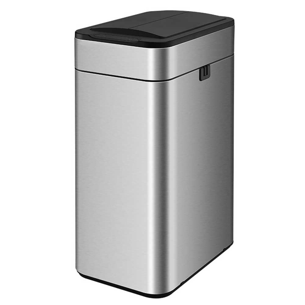 ステンレス製人感センサーゴミ箱 40L センサー付きごみ箱 IPX4防水 密閉防臭 静音 汚れ防止 双方向開蓋 ミュートオン キッチントイレはご利用いただけます 自動開閉ゴミ箱ｍａ