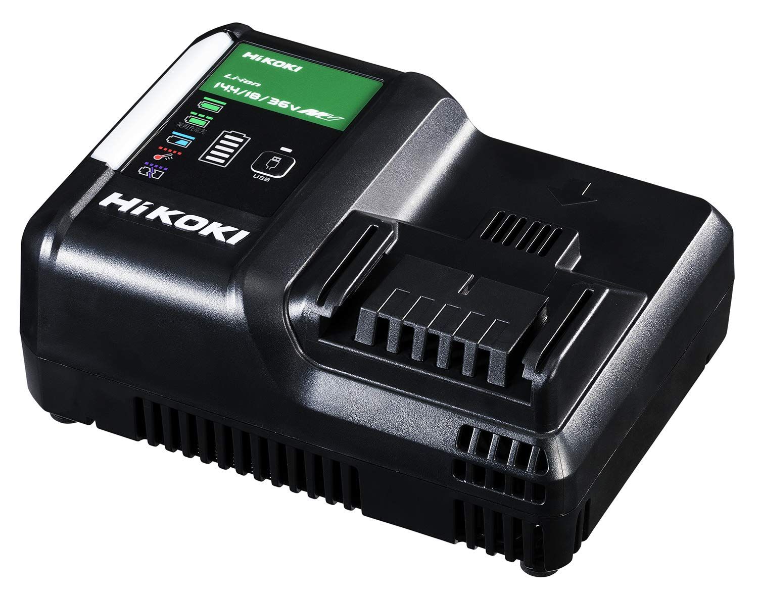 HiKOKI(ハイコーキ) 急速充電器 スライド式リチウムイオン電池14.4V~18V対応 USB充電端子付 超急速充電 低騒音 UC18YDL2Ju