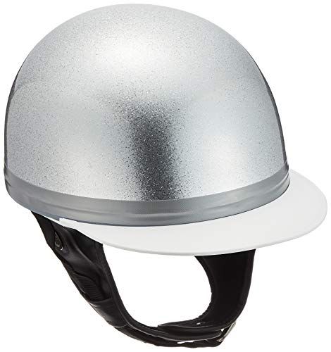 バイクパーツセンター(Bike Parts Center) ヘルメット ハーフ コルク半 三つボタン シルバーラメ フリーサイズ (頭囲 57cm~60cm未満) 7010Ju