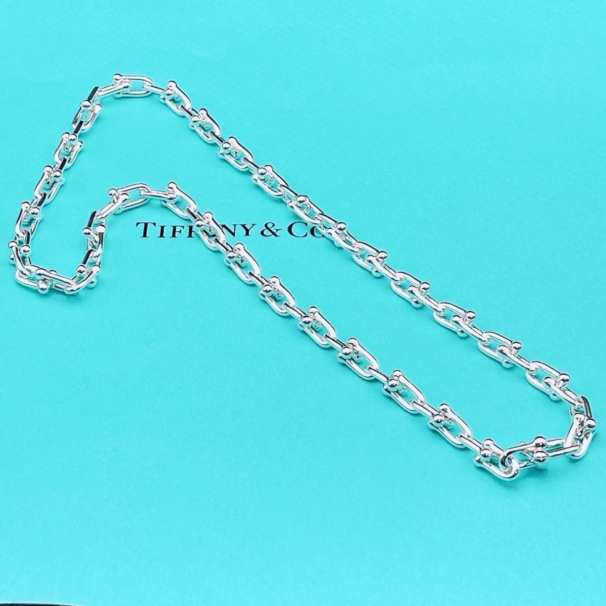 ◇ティファニー◇新品仕上済 Tiffany&Co. ハードウェア スモールリンク ネックレス シルバー Ag925 ブランド 42.18g