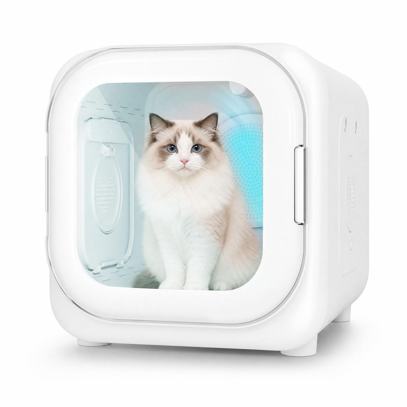 Totoro ball ペットドライルーム ペットドライヤーボックス 小型犬 猫用 ドライルーム 52L 乾燥機 ドライヤーハウス 360°全方位送風 過熱保護 温度/風量デジタル調節 花粉 犬 猫 エアシャワー対応 お風呂後 自動速乾 38dB静音性 意★m