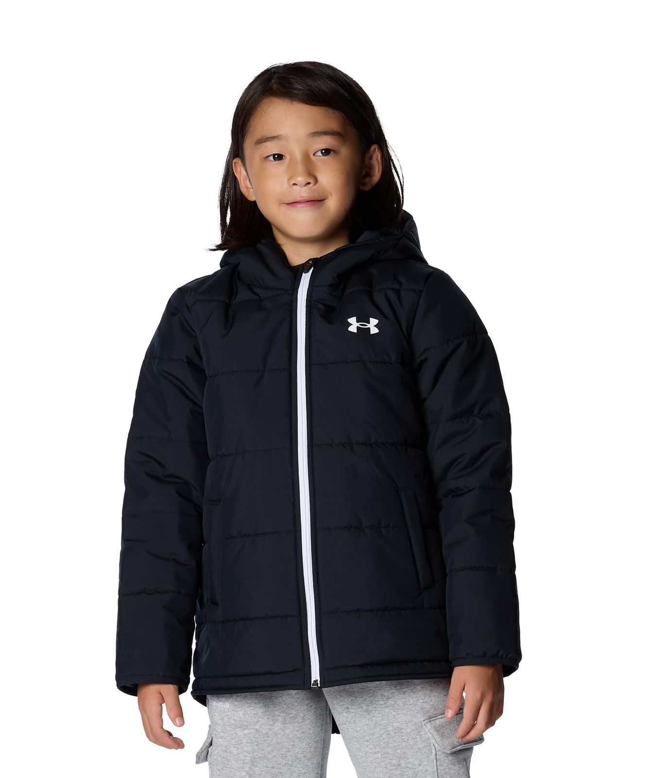 [アンダーアーマー] UA INSULATION FULL ZIP JACKET Black White YMD [ブラックホワイト] [M]