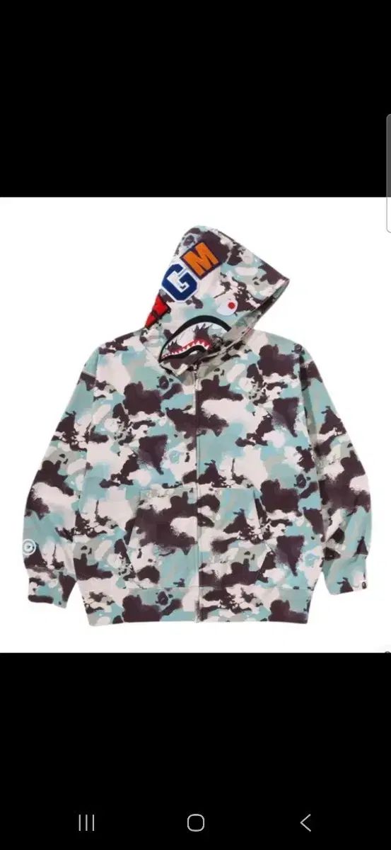 A BATHING APE MAP カモフラージュ シャーク リラックス ドフィット フルジップアップ フード マルチ