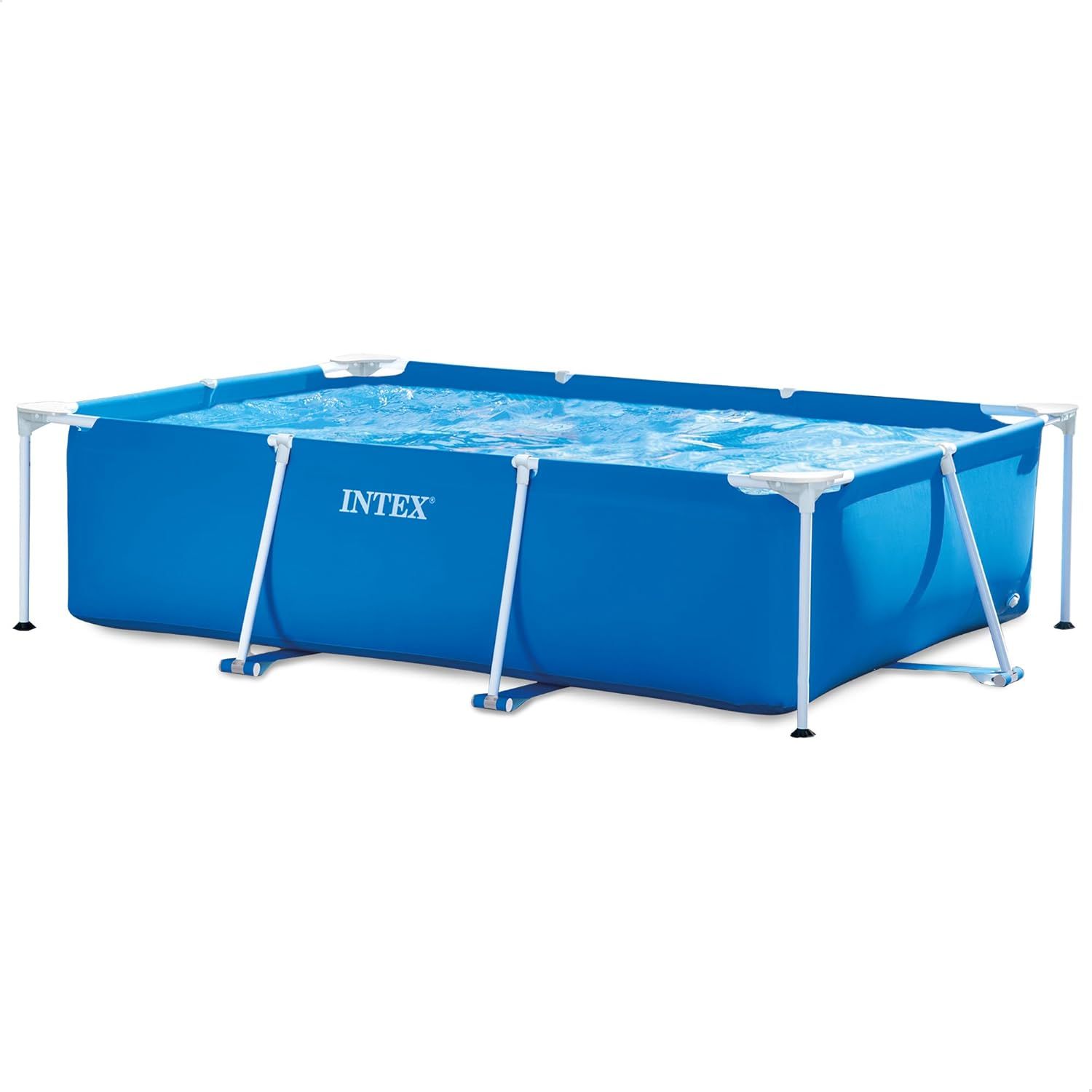 INTEX レクタングラフレームプール 260x160x65cm 大型 家庭用プール 28271 夏休み 水遊び 庭【260×160×65㎝】