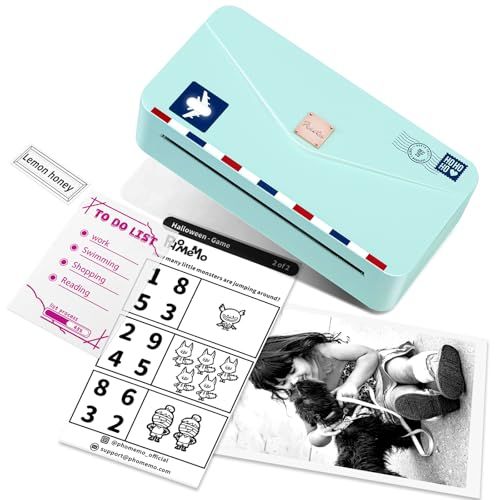 Phomemo M04AS AIスマートアプリ ミニプリンター サーマルプリンター15/53/80/110mm感熱紙対応 スマート ラベル 300dpi 写真/ノート/メモ/クリスマスギフトに最適です 110mm透明感熱紙1巻付属 日本語対応ｍａ