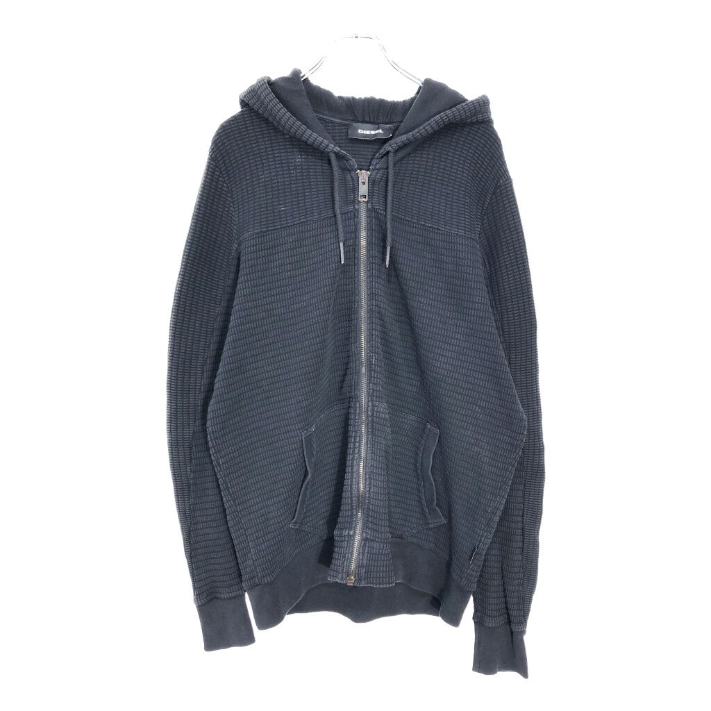 DIESEL ディーゼル フルジップパーカー Y2K ブラック(メンズ L)中古 古着 V7785
