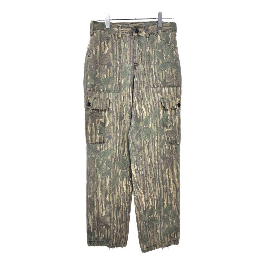 90年代 USA製 LIBERTY リバティ リアルツリーカモ カーゴパンツ アウトドア ブラウン(メンズ S)中古 古着 V7799