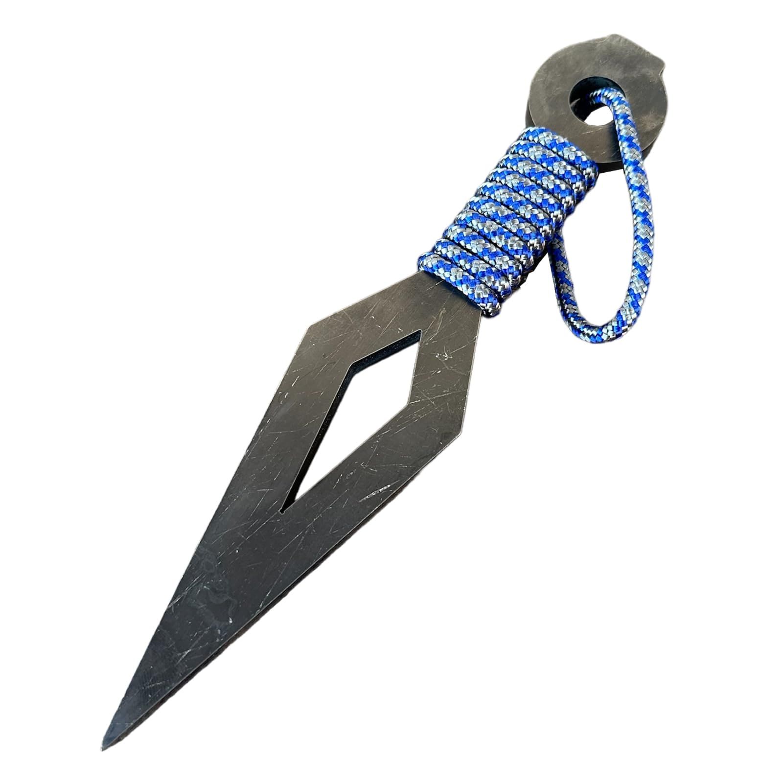 MGC クナイさん 薪割り クサビ ナタ 斧 ナイフ 楔 薪割り台 日本製 コンパクト キャンプ アウトドア kunai ninja shuriken shinobi (ブルー)★m