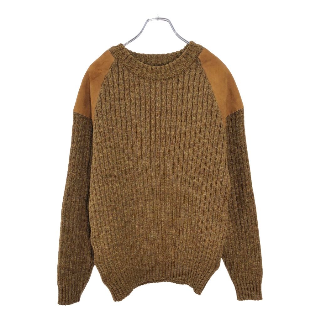 70年代 イギリス製 ORVIS オービス ウールニット セーター ヴィンテージ アウトドア ブラウン(メンズ M相当)中古 古着 V6130