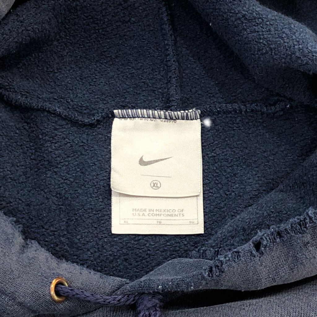 00年代 NIKE ナイキ センタースウォッシュ ロゴ パーカー スポーツ ネイビー(メンズ XL)中古 古着 V7564 00年代 NIKE ナイキ センタースウォッシュ ロゴ パーカー スポーツ