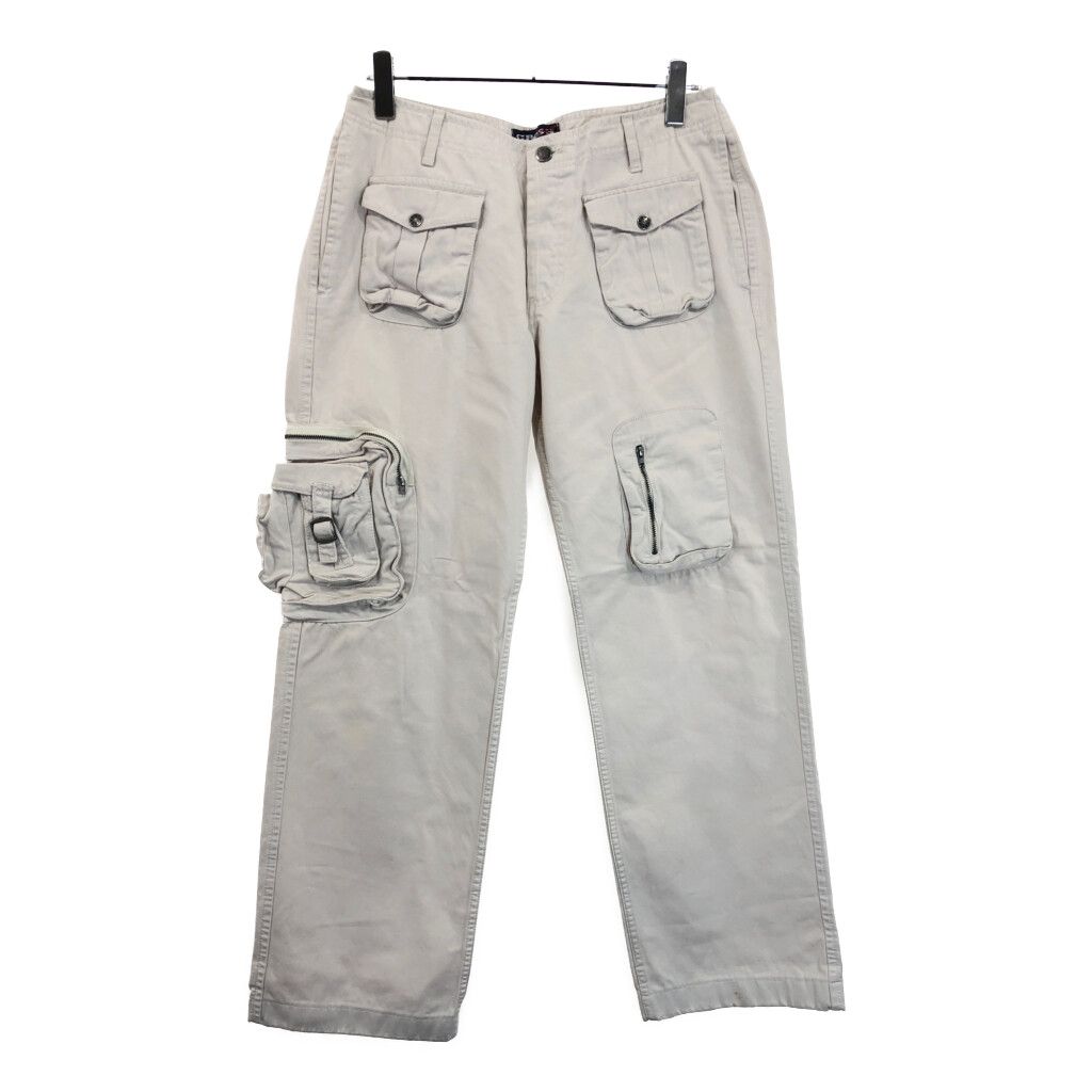 CROSS BALL USA WEAR カーゴ パンツ Y2K ベージュ(メンズ W32相当)中古 古着 V5312