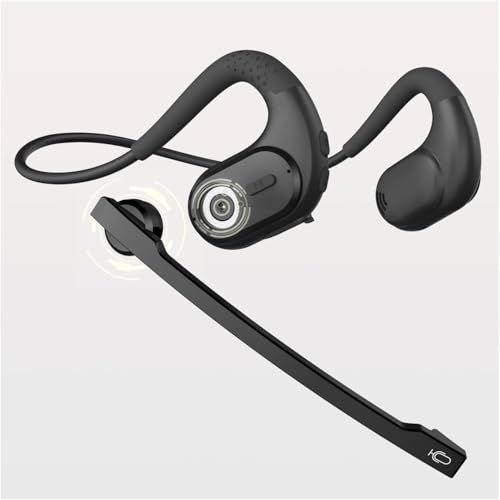 Bluetoothヘッドセット 【2026進級版業界新設計】 マイク脱着式 Earaku(イアラク) MicCuff G9 一体両用 通話用イヤホン ヘッドセット マイク付き 両耳 耳掛け 空気伝導 Bluetooth5.3 EDR AAC対応 ミュート機ｍａ