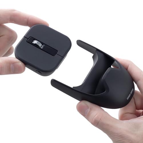 サンワダイレクト 小型マウス 分離式マウス Bluetooth/2.4GHz マルチペアリング 4ボタン 充電式 DPI調整 薄型 ミニ 無線 コンパクト 400-MAWB235 b59e0a99