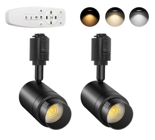 ダクトレール スポットライト ズーム可能 100W形相当照明スポットライト 消費電力10W LED一体型リモコン無段階調光調色 1000LM高輝度 高演色Ra90+ 角度調節可能 植物育成明るい レールライト用 キッチン/ショッピングモール照 9679e4d1