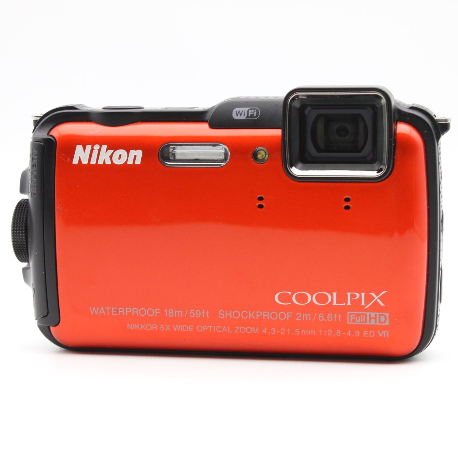 極上品】 Nikon COOLPIX AW120 防水 1600万画素 サンシャインオレンジ