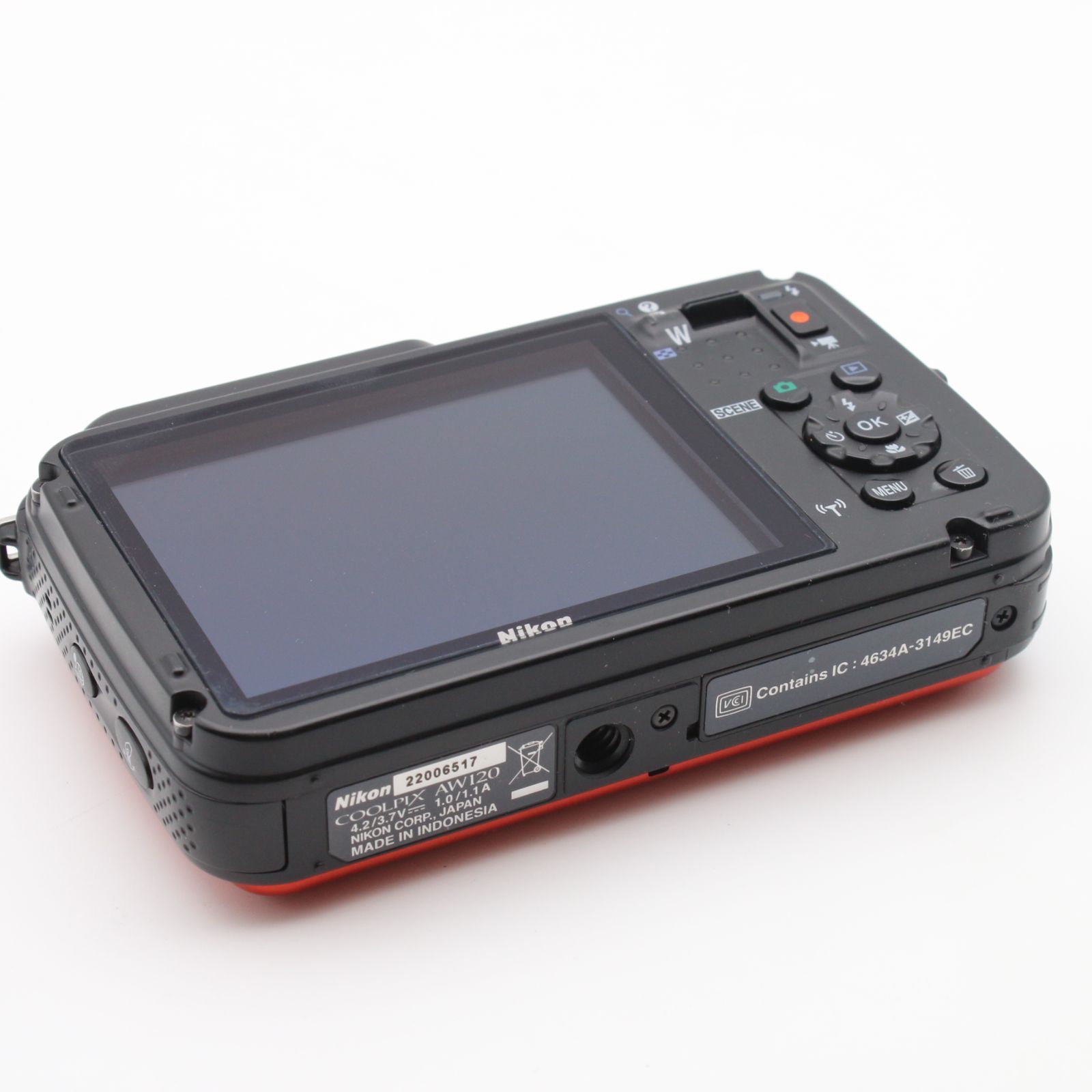 極上品】 Nikon COOLPIX AW120 防水 1600万画素 サンシャインオレンジ